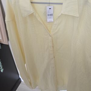 Lane Bryant Soft Yellow Blouse